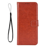 EIDERWOOD Motorola Moto G05 / E15 Faux Leather Flip Case with Strap - Brown