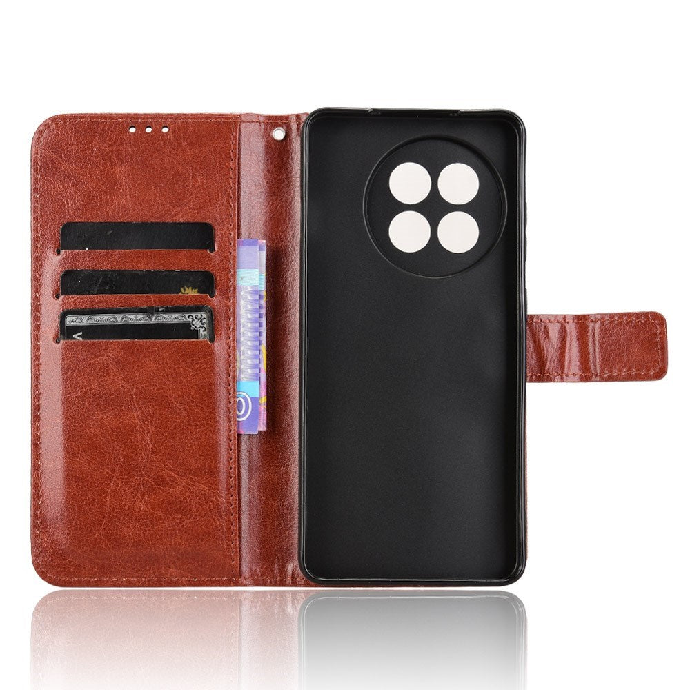 EIDERWOOD OnePlus 13R 5G Leather Texture Flip Case - Brown