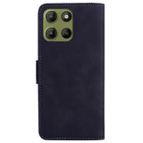 EIDERWOOD Motorola Moto G15 Faux Leather Flip Case with Card Holder & Stand Function - Black