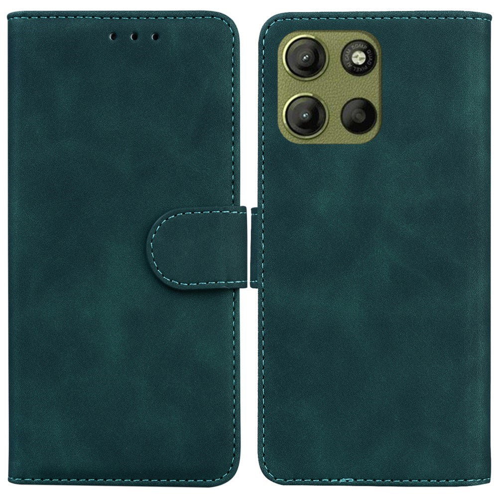 EIDERWOOD Motorola Moto G15 Faux Leather Flip Case with Card Holder & Stand Function - Green