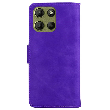 EIDERWOOD Motorola Moto G15 Faux Leather Flip Case with Card Holder & Stand Function - Purple