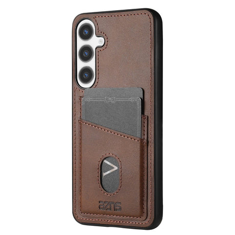 EIDERWOOD Samsung Galaxy A56 (5G) Faux Leather Back Case with Cardholder - Dark Brown