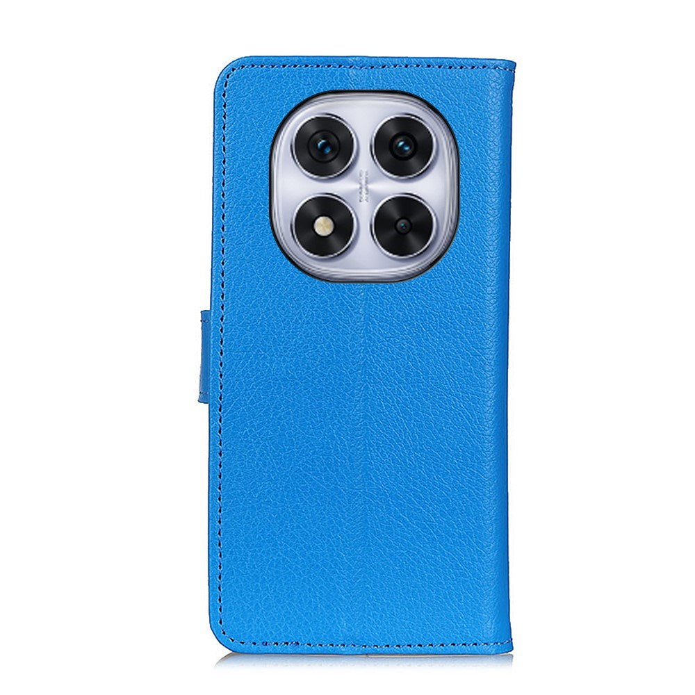 EIDERWOOD Xiaomi Redmi Note 14 Pro (5G) / Poco X7 Litchi Faux Leather Flip Case with Wallet & Stand Function - Blue