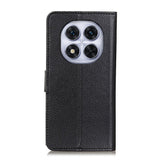 EIDERWOOD Xiaomi Redmi Note 14 Pro (5G) / Poco X7 Litchi Faux Leather Flip Case with Wallet & Stand Function - Black