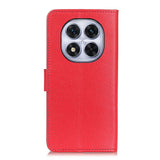 EIDERWOOD Xiaomi Redmi Note 14 Pro (5G) / Poco X7 Litchi Faux Leather Flip Case with Wallet & Stand Function - Red