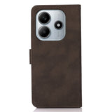 Xiaomi Redmi Note 14 (5G) KHAZNEH Faux Leather Flip Case with Card Holder & Stand Function - Brown