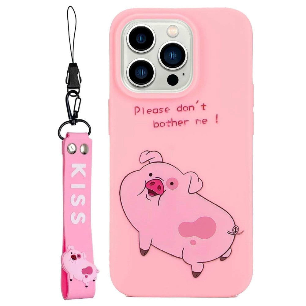 iPhone 14 Pro Flexible Plastic Back Case - Pig