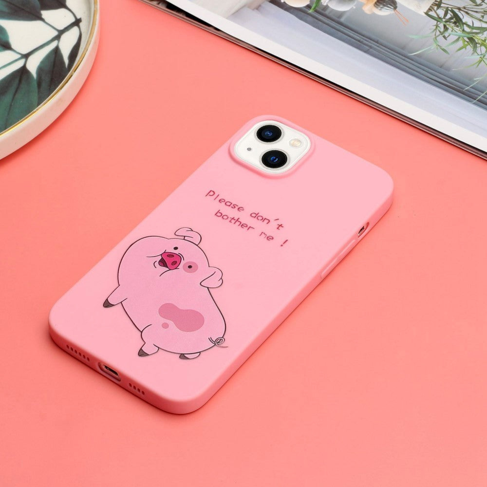 iPhone 14 Flexible Plastic Back Case - Pig