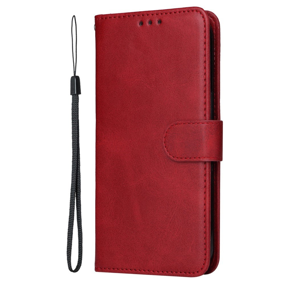 EIDERWOOD Realme 14X (5G) / C75 Faux Leather Flip Case with Strap - Red