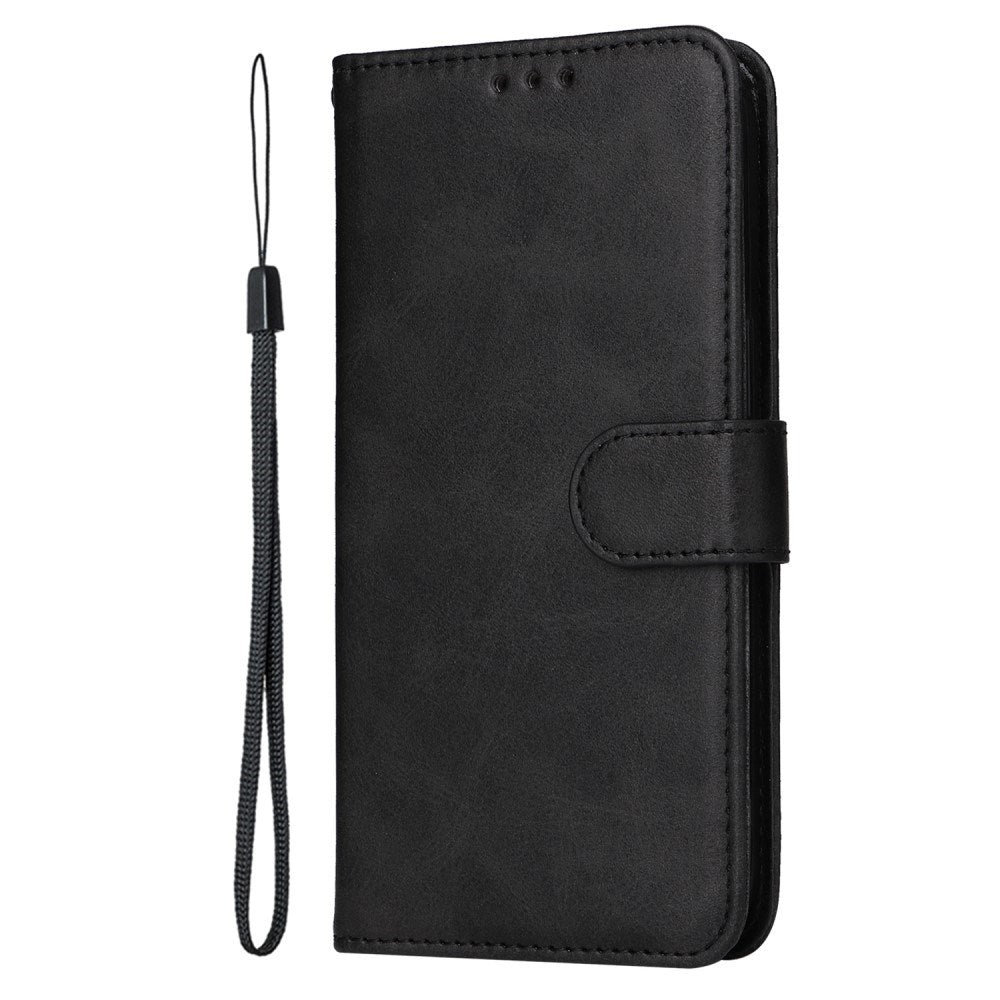 EIDERWOOD Realme 14X (5G) / C75 Faux Leather Flip Case with Strap - Black