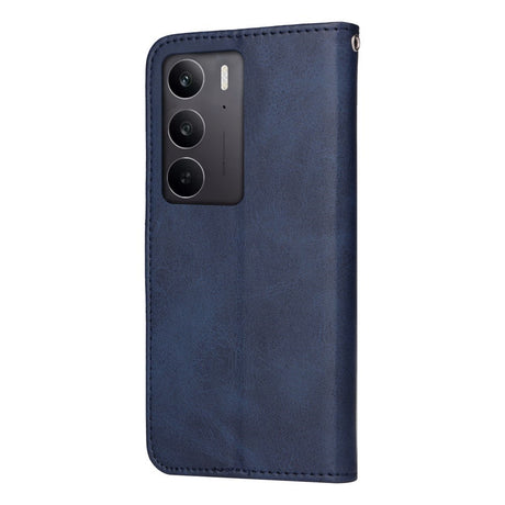 EIDERWOOD Realme 14X (5G) / C75 Faux Leather Flip Case with Strap - Blue