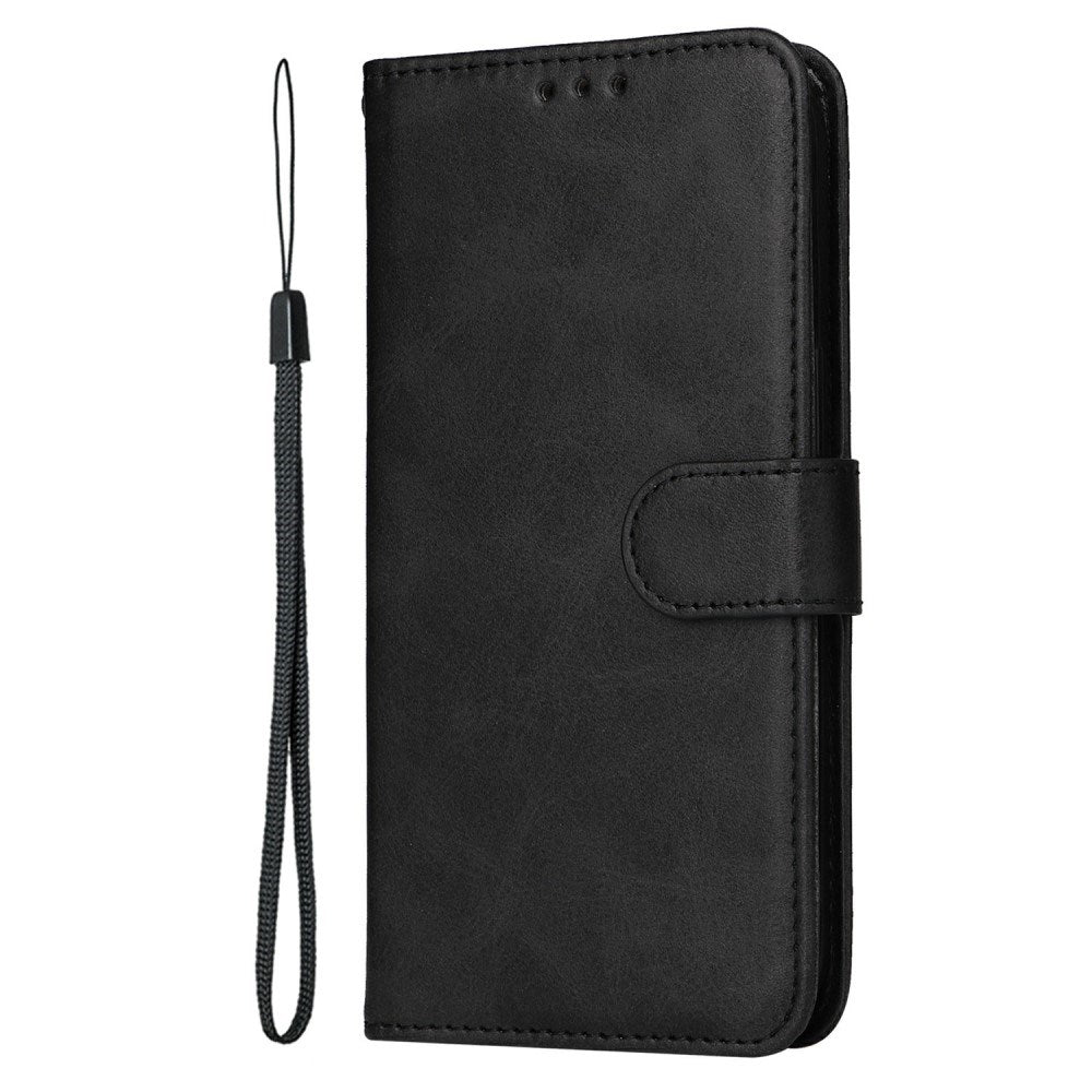 EIDERWOOD Motorola Moto E14 (4G) / G04 (4G) / G04s (4G) / G24 (4G) Faux Leather Flip Case with Strap - Black