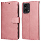 EIDERWOOD Motorola Moto E14 (4G) / G04 (4G) / G04s (4G) / G24 (4G) Faux Leather Flip Case with Strap - Pink