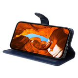 Motorola Edge 60 Neo / 50 Neo / ThinkPhone 25 EIDERWOOD Faux Leather Flip Case with Strap - Blue