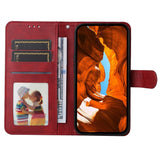 Motorola Edge 60 Neo / 50 Neo / ThinkPhone 25 EIDERWOOD Faux Leather Flip Case with Strap - Red