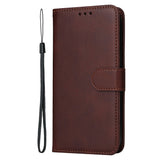 Motorola Edge 60 Neo / 50 Neo / ThinkPhone 25 EIDERWOOD Faux Leather Flip Case with Strap - Brown