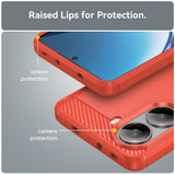 EIDERWOOD Xiaomi Poco X7 ProBrushed Carbon Case - Red