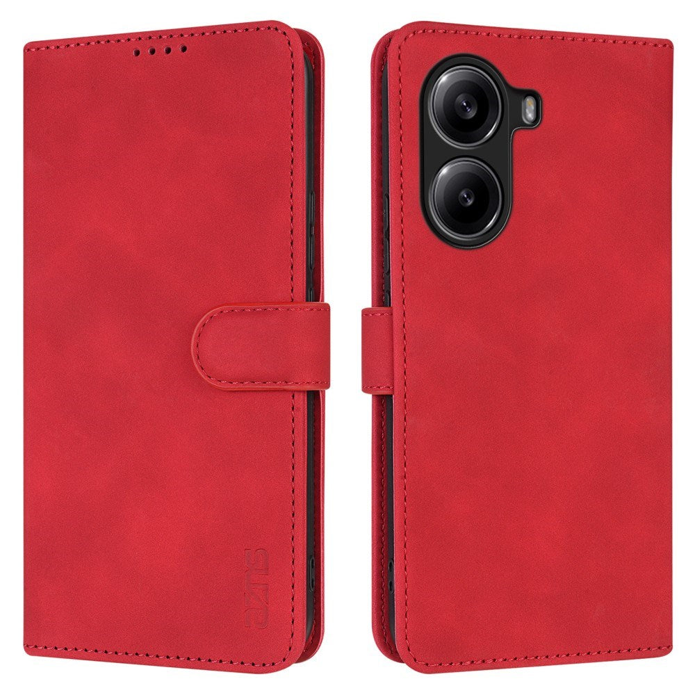EIDERWOOD Xiaomi Poco X7 Pro Faux Leather Flip Case with Cardholder & Stand Function - Red