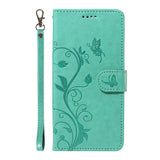 EIDERWOOD OnePlus 13R Flip Case with Engraved Motif - Card Holder & Stand Function - Green