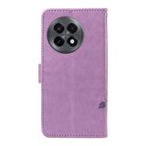 EIDERWOOD OnePlus 13R Flip Case with Engraved Motif - Card Holder & Stand Function - Purple
