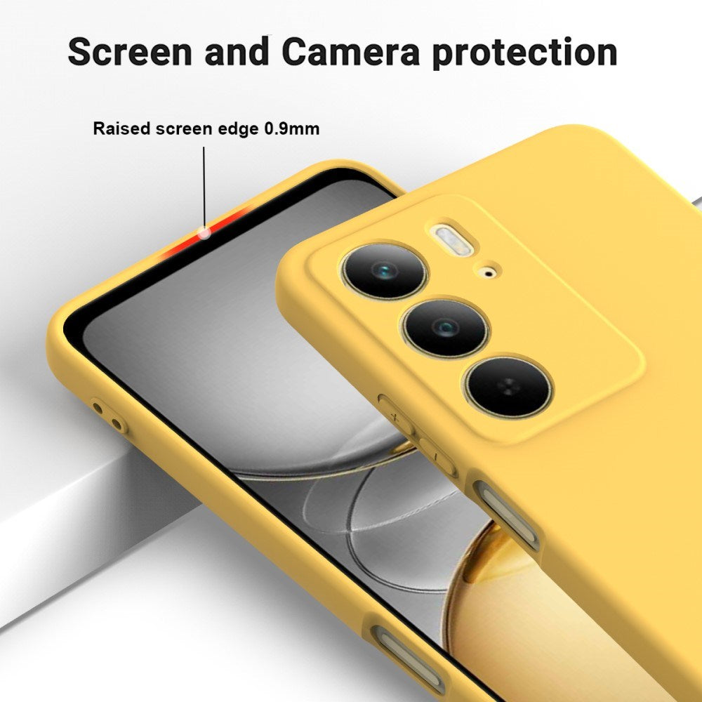 EIDERWOOD Realme C75 Liquid Silicone Case w. Strap - Yellow