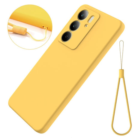 EIDERWOOD Realme C75 Liquid Silicone Case w. Strap - Yellow