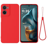 EIDERWOOD Motorola Moto G05 / E15 Liquid Silicone Case w. Strap - Red