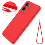 EIDERWOOD Motorola Moto G05 / E15 Liquid Silicone Case w. Strap - Red
