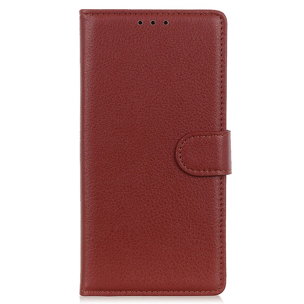EIDERWOOD Xiaomi Poco X7 Pro Litchi Faux Leather Flip Case with Wallet - Brown