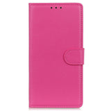 EIDERWOOD Xiaomi Poco X7 Pro Litchi Faux Leather Flip Case with Wallet - Pink