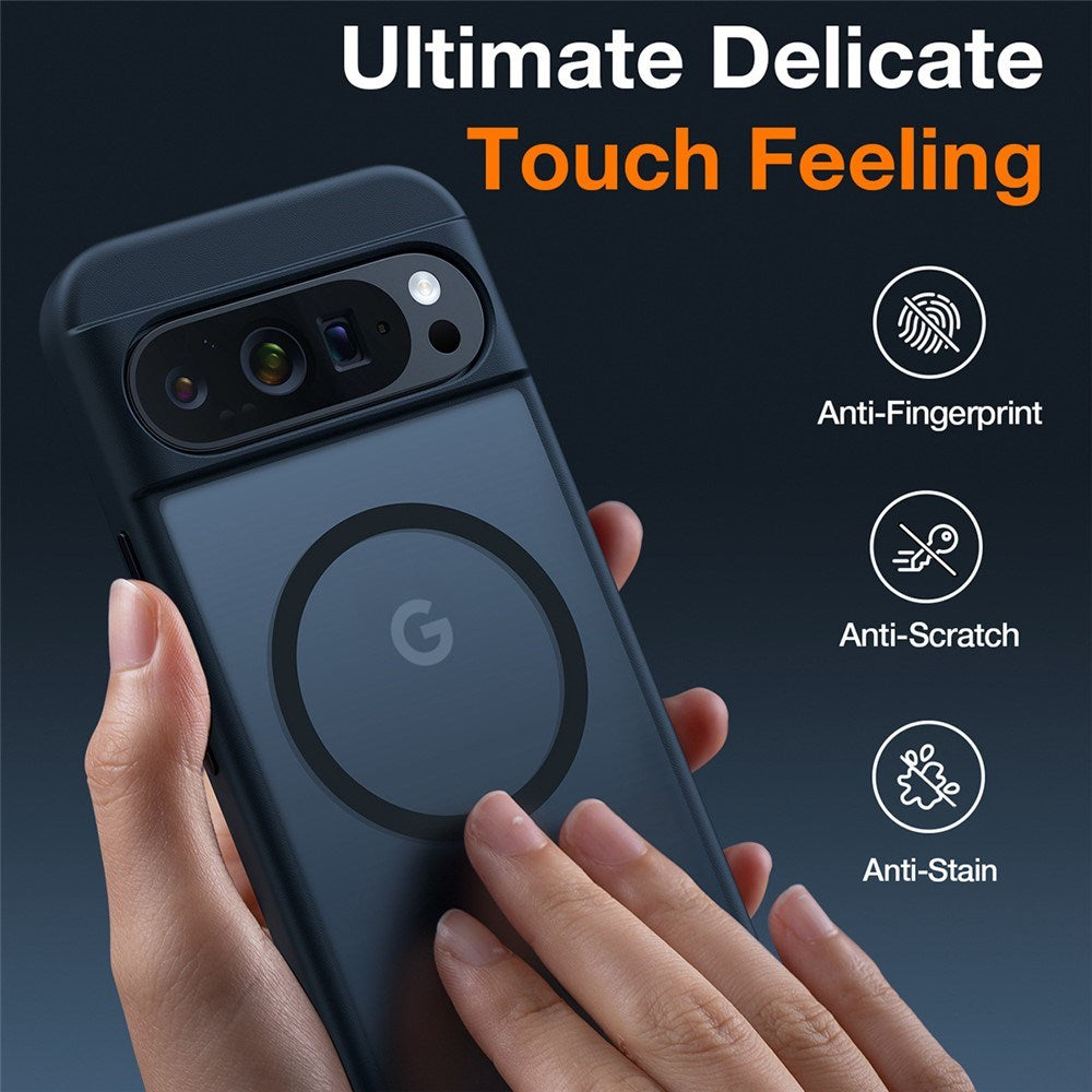 Google Pixel 9 Pro XL TORRAS Mat Case - MagSafe Compatible - Transparent / Dark Blue