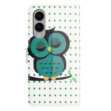 EIDERWOOD Samsung Galaxy S25 Edge Faux Leather Case with Wallet & Stand Function - Sleeping Owl