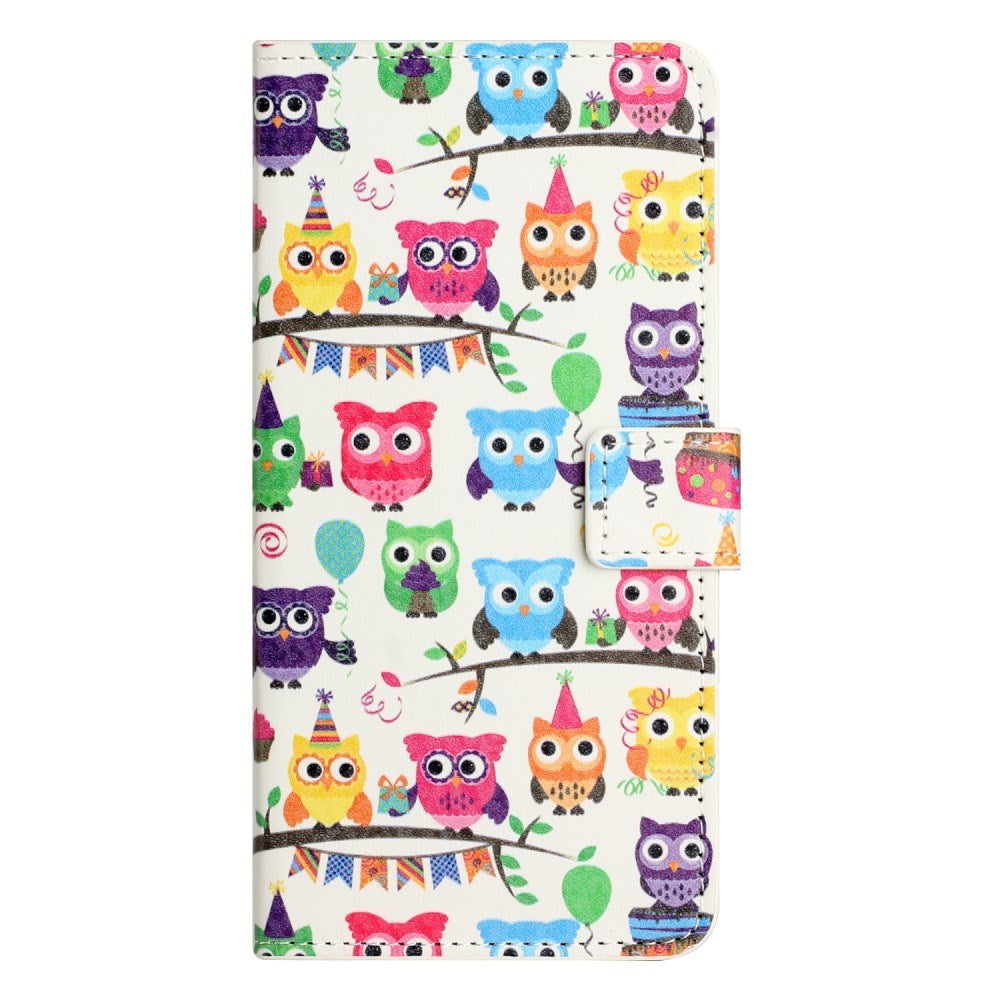 EIDERWOOD Samsung Galaxy S25 Edge Faux Leather Case with Wallet & Stand Function - Owls