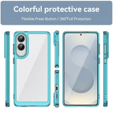 EIDERWOOD Samsung Galaxy S25 Edge Hybrid Plastic Case - Transparent / Turquoise