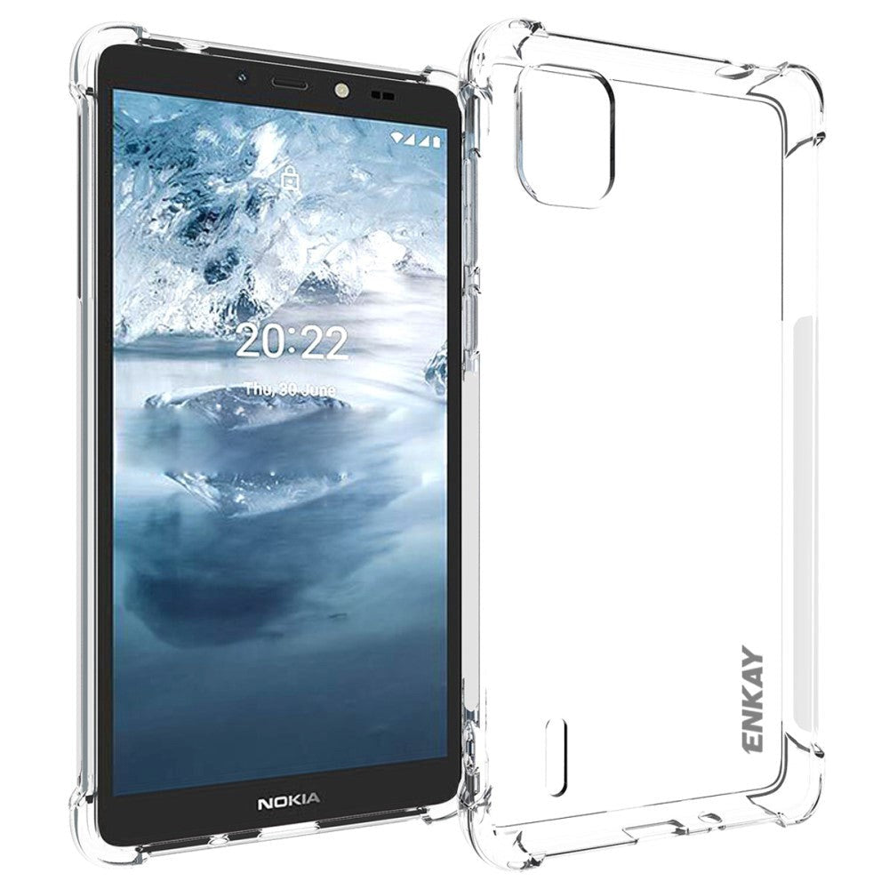 Nokia C2 2nd Edition Enkay Anti-Slip Shockproof Case - Transparent