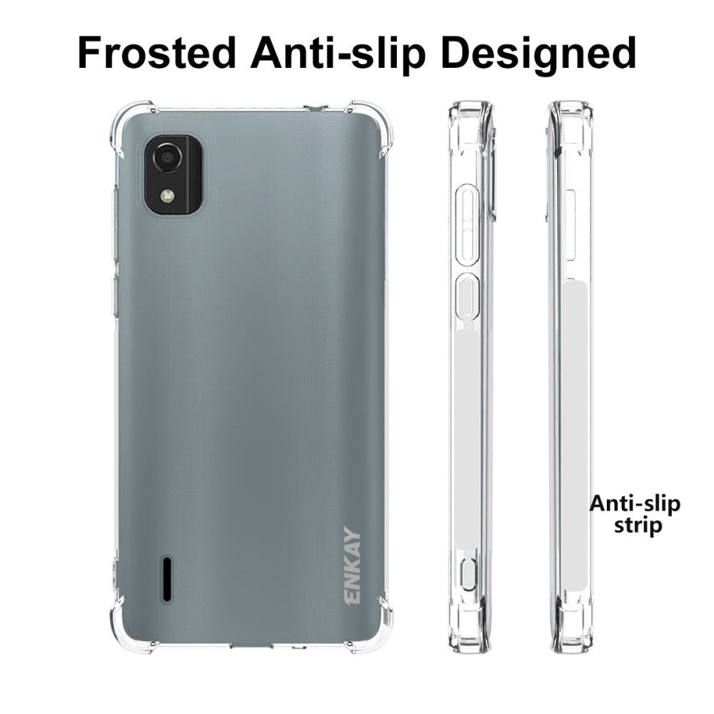 Nokia C2 2nd Edition Enkay Anti-Slip Shockproof Case - Transparent