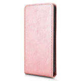 EIDERWOOD Samsung Galaxy S25 Edge Vertical Flip Case with Card Holder - Rose Gold