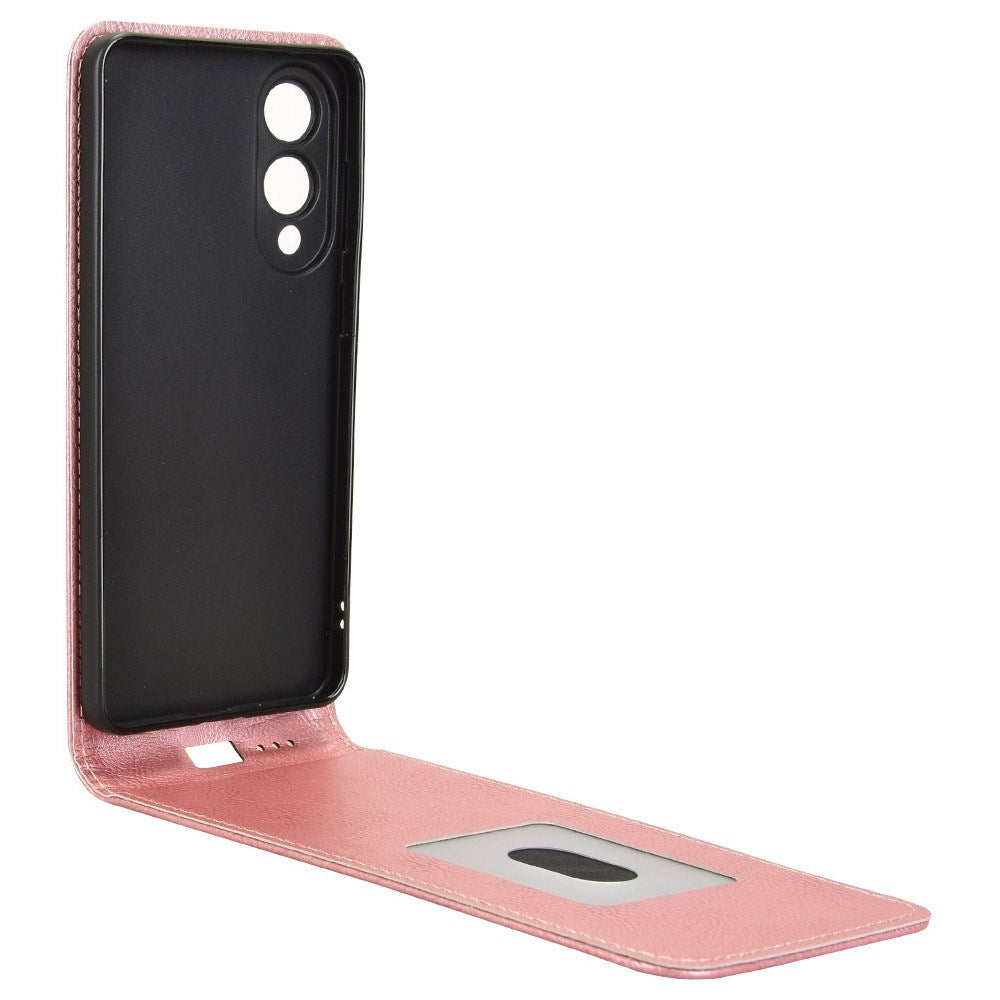 EIDERWOOD Samsung Galaxy S25 Edge Vertical Flip Case with Card Holder - Rose Gold