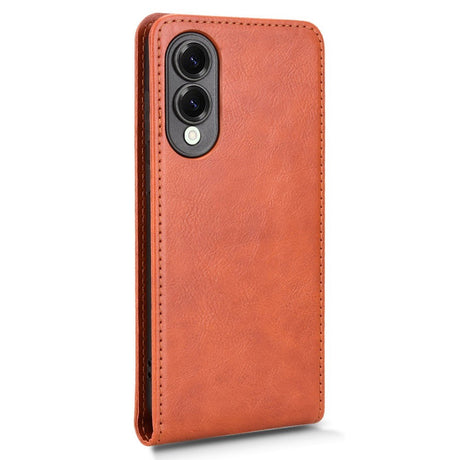 EIDERWOOD Samsung Galaxy S25 Edge Vertical Flip Case with Card Holder - Orange