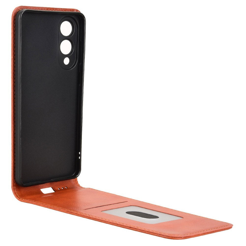 EIDERWOOD Samsung Galaxy S25 Edge Vertical Flip Case with Card Holder - Orange