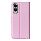 EIDERWOOD Samsung Galaxy S25 Edge Litchi Faux Leather Flip Case with Wallet - Pink
