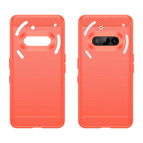 EIDERWOOD Nothing Phone (3a) Brushed Carbon Fiber Flexible Plastic Case - Red