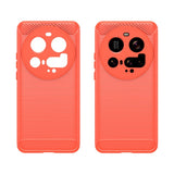 EIDERWOOD Xiaomi 15 Ultra Brushed Carbon Fiber Flexible Plastic Case - Red