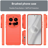 EIDERWOOD Xiaomi 15 Ultra Brushed Carbon Fiber Flexible Plastic Case - Red