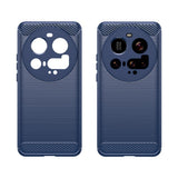 EIDERWOOD Xiaomi 15 Ultra Brushed Carbon Fiber Flexible Plastic Case - Blue