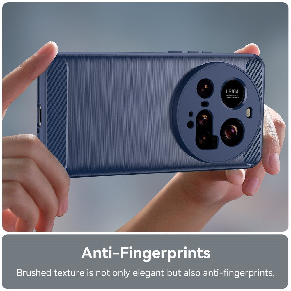 EIDERWOOD Xiaomi 15 Ultra Brushed Carbon Fiber Flexible Plastic Case - Blue