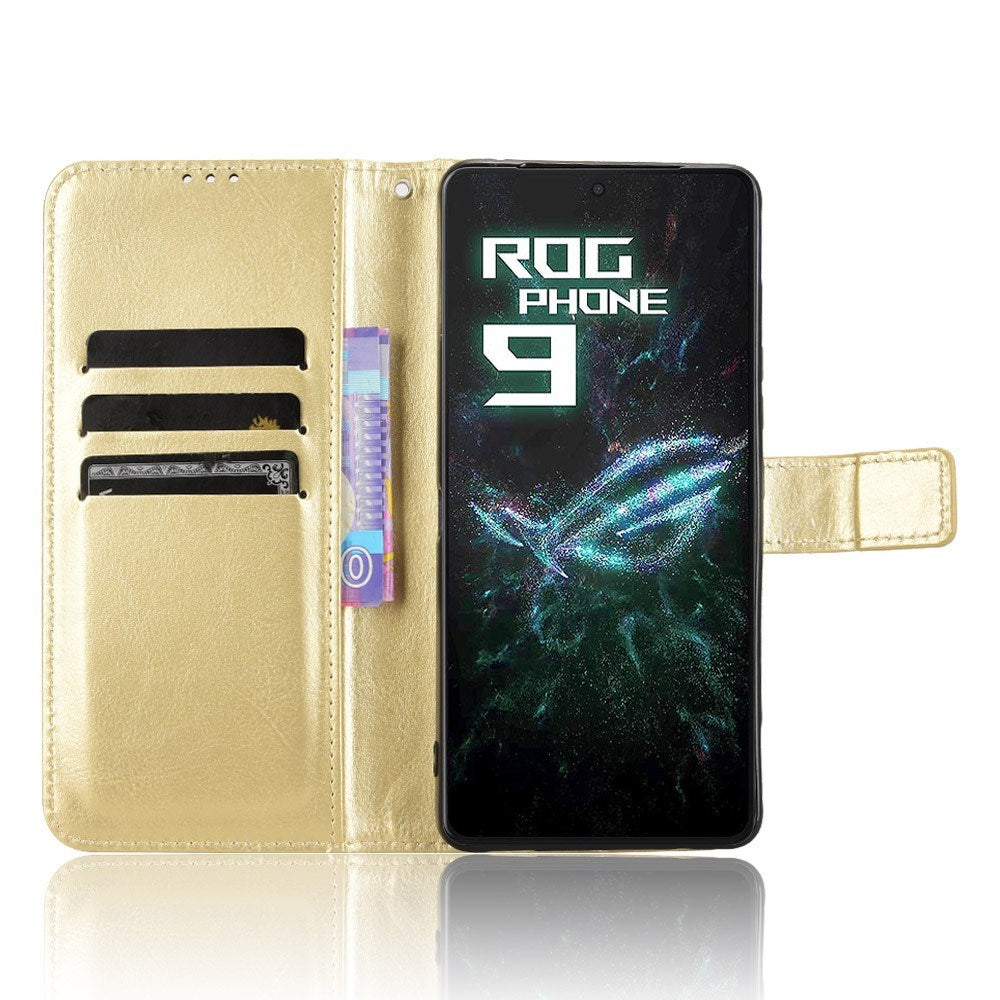 EIDERWOOD Asus ROG Phone 9 (5G) / 9 Pro (5G) Faux Leather Flip Case with Cardholder & Stand Function - Gold