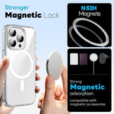 NORTHJO iPhone 16 Pro 360° Protection Set with Camera Lens Protection & Screen Protection & Hybrid Case - MagSafe Compatible - Transparent