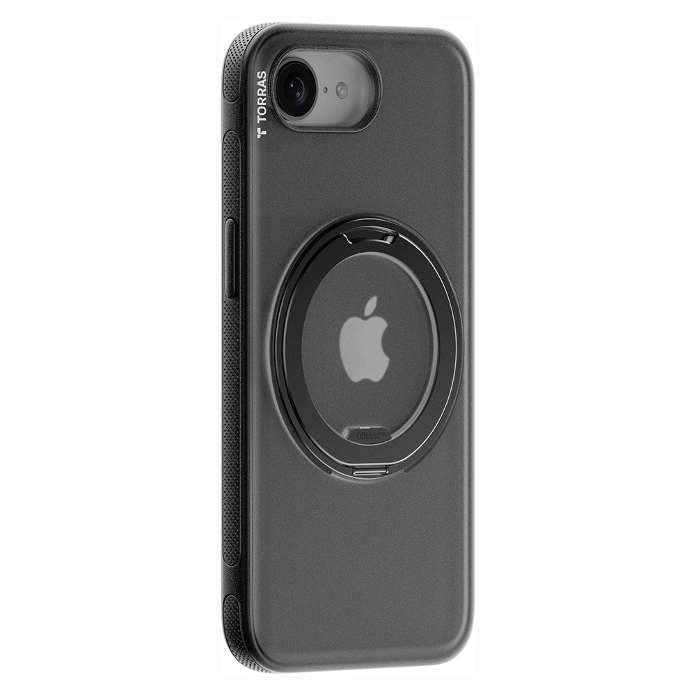 TORRAS iPhone 16e Hybrid Plastic Case with Kickstand - MagSafe Compatible - Black