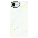 EIDERWOOD iPhone 16e Hybrid Case with Marble Design - White